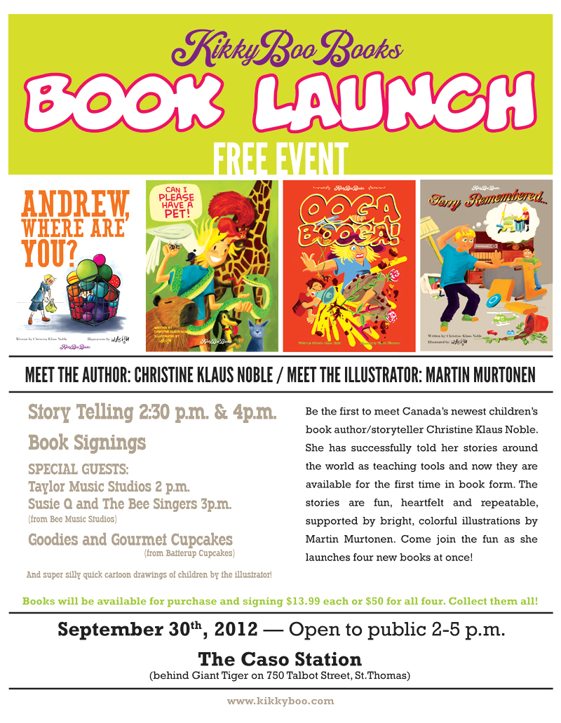 Kikkyboo Book Launch Sept 30